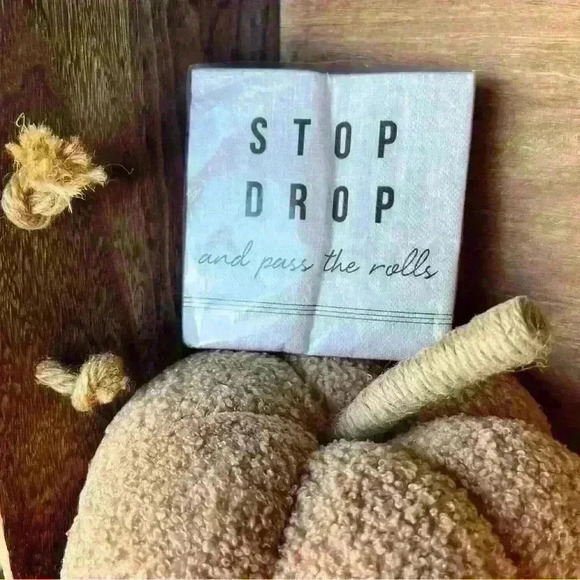 NEW 40 Count 3 ply beverage napkins - Stop, Drop And Pass The Rolls - Picture 5 of 6